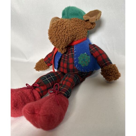 RARE 14” SHIVERS GUND Brown Plaid Moose Plush Stuffed Animal Collectible #8711 - Picture 3 of 7